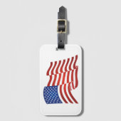 Amerikaanse vlag bagagelabel (Voorkant (verticaal))
