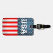 Amerikaanse vlag bagagelabel (Voorkant horizontaal)