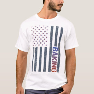 Amerikaanse vlag bakken bake bakker t-shirt