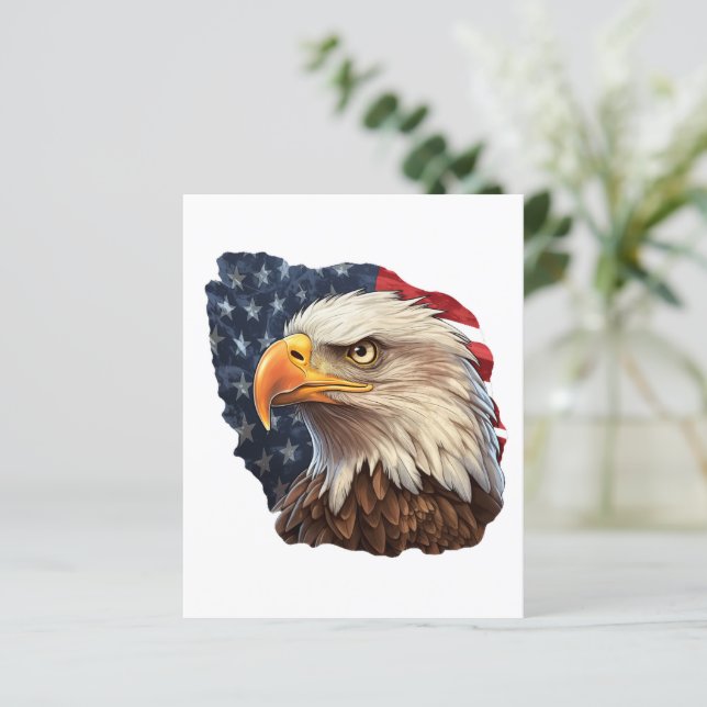 Amerikaanse vlag Bald Eagle (Staand voorkant)