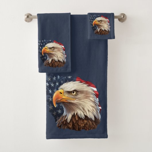 Amerikaanse vlag Bald Eagle Bad Handdoek (Insitu)