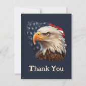 Amerikaanse vlag Bald Eagle Bedankkaart (Voorkant)
