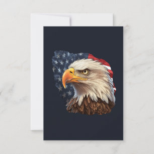 Amerikaanse vlag Bald Eagle Bedankkaart