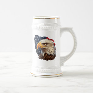 Amerikaanse vlag Bald Eagle Bierpul