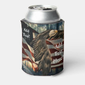 Amerikaanse vlag Bald Eagle Blikjeskoeler (Blikje Achterkant)