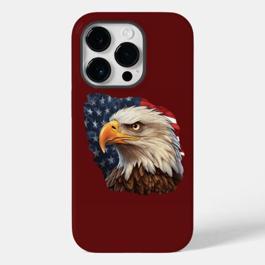 Amerikaanse vlag Bald Eagle Case-Mate iPhone Case (Achterkant)