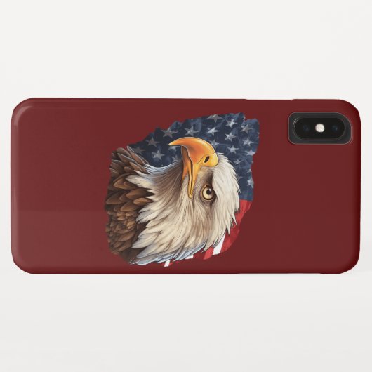 Amerikaanse vlag Bald Eagle Case-Mate iPhone Case (Achterkant (horizontaal))