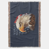 Amerikaanse vlag Bald Eagle Deken (Voorkant Verticaal)