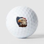 Amerikaanse vlag Bald Eagle Golfballen (Voorkant)
