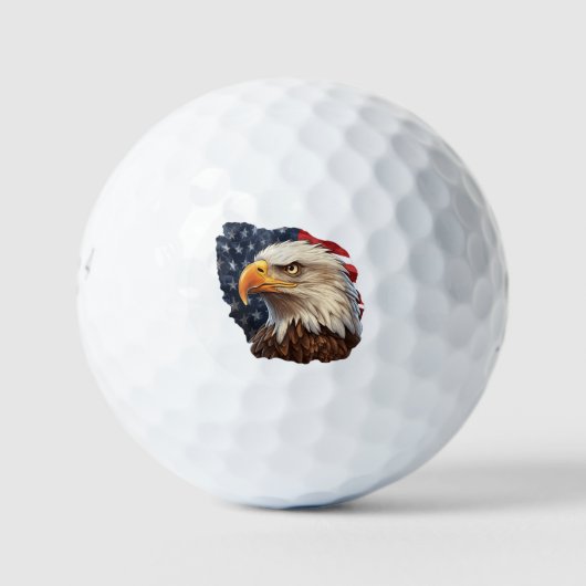 Amerikaanse vlag Bald Eagle Golfballen (Voorkant)