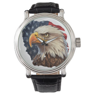 Amerikaanse vlag Bald Eagle Horloge