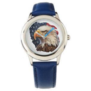 Amerikaanse vlag Bald Eagle Horloge