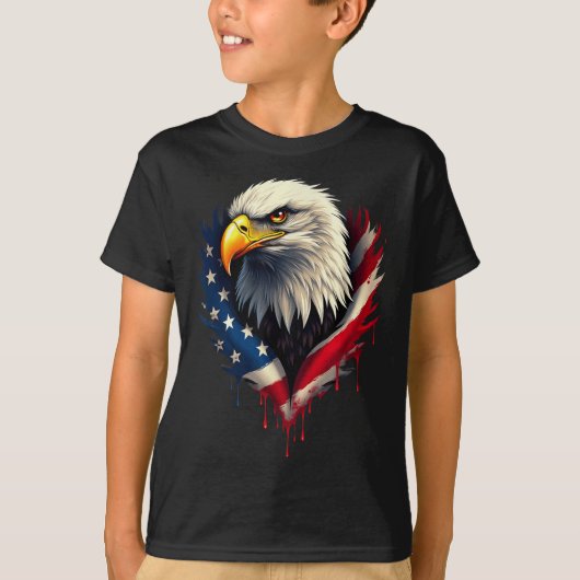 Amerikaanse vlag Bald Eagle Independence Day _3 T-shirt (Voorkant)
