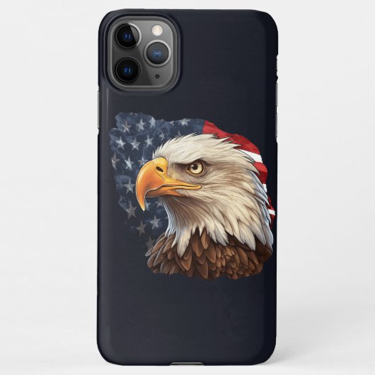 Amerikaanse vlag Bald Eagle iPhone Hoesje (Achterkant)
