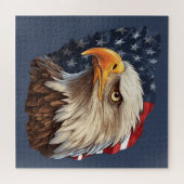 Amerikaanse vlag Bald Eagle Legpuzzel (Horizontaal)