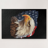 Amerikaanse vlag Bald Eagle Legpuzzel (Horizontaal)