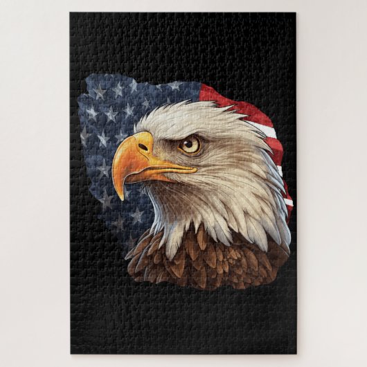 Amerikaanse vlag Bald Eagle Legpuzzel (Verticaal)