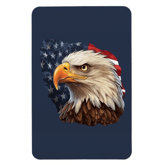 Amerikaanse vlag Bald Eagle Magneet (Verticaal)