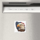 Amerikaanse vlag Bald Eagle Magneet (Insitu (Vaatwasser))