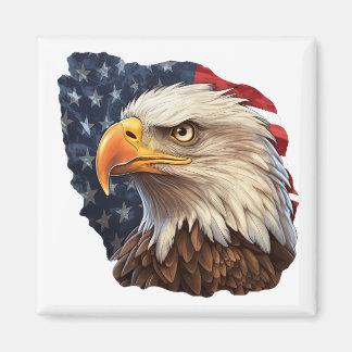 Amerikaanse vlag Bald Eagle Magneet