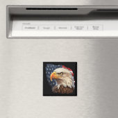 Amerikaanse vlag Bald Eagle Magneet (Insitu (Vaatwasser))