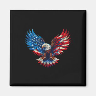 Amerikaanse vlag Bald Eagle Patriotic Eagle 4th of Magneet