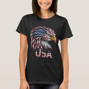 Amerikaanse vlag Bald Eagle Patriotic Eagle 4th of T-shirt