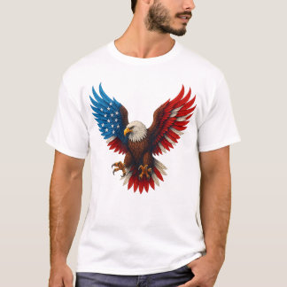 Amerikaanse vlag Bald Eagle Patriotic Eagle T-shirt