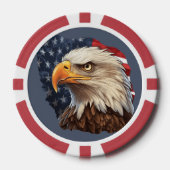 Amerikaanse vlag Bald Eagle Poker Chips (Voorkant)