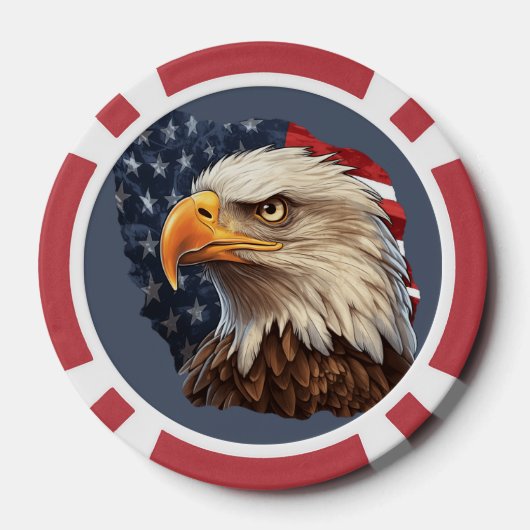 Amerikaanse vlag Bald Eagle Poker Chips (Achterkant)