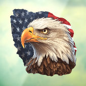 Amerikaanse vlag Bald Eagle Raamsticker (Vel 3)