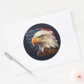 Amerikaanse vlag Bald Eagle Ronde Sticker (Envelop)