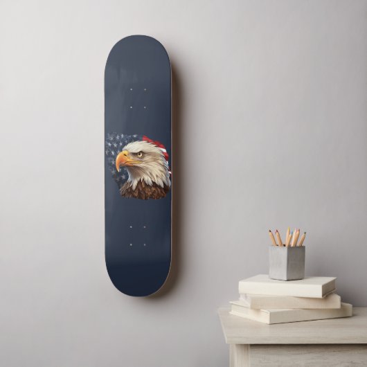 Amerikaanse vlag Bald Eagle Skateboard (Muurkunst)