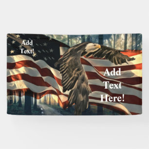 Amerikaanse vlag Bald Eagle Spandoek