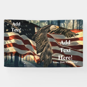 Amerikaanse vlag Bald Eagle Spandoek