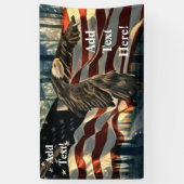 Amerikaanse vlag Bald Eagle Spandoek (Verticaal)