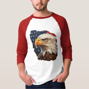 Amerikaanse vlag Bald Eagle T-shirt