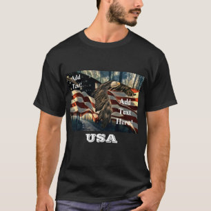 Amerikaanse vlag Bald Eagle T-shirt