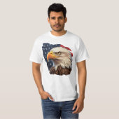 Amerikaanse vlag Bald Eagle T-shirt (Voorkant volledig)