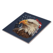 Amerikaanse vlag Bald Eagle Tegeltje (Zijkant)
