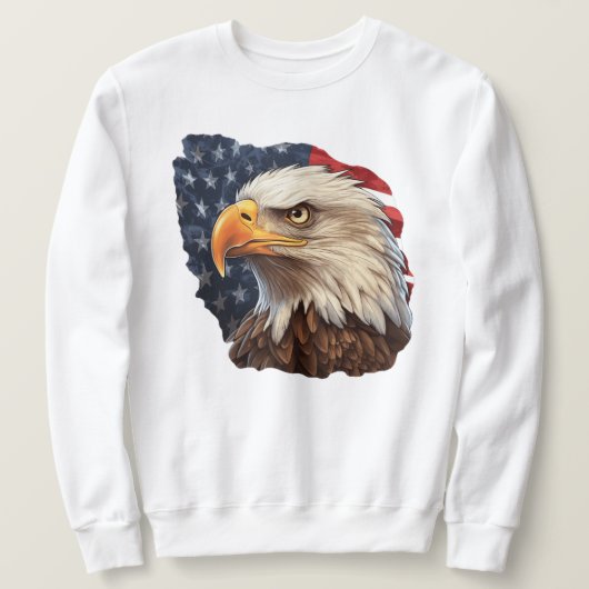 Amerikaanse vlag Bald Eagle Trui (Design voorkant)
