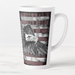Amerikaanse vlag Bald Eagle USA Latte Mok