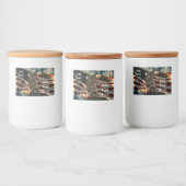 Amerikaanse vlag Bald Eagle Voedselcontainer Etiket (Flessen)