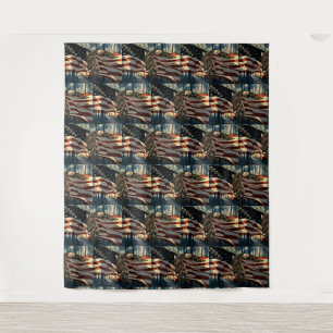 Amerikaanse vlag Bald Eagle Wandkleed