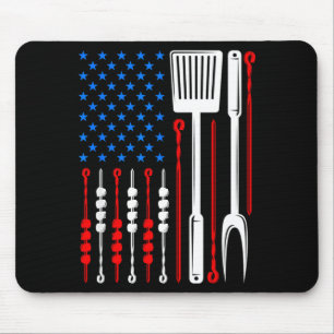 Amerikaanse vlag barbecue zoon vader echtgenoot va muismat