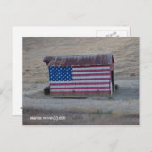 Amerikaanse vlag Barn Briefkaart (Voorkant / Achterkant)