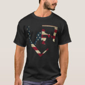 Amerikaanse vlag Basebal T-shirt (Voorkant)