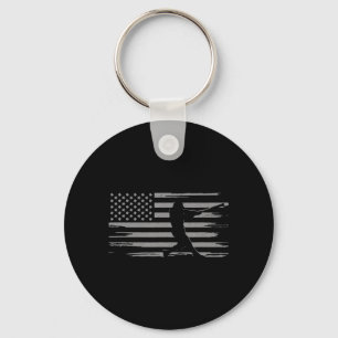 Amerikaanse vlag Baseball Apparel - Baseball Sleutelhanger