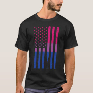 Amerikaanse vlag Baseball Bat Bisexual Bi Pride G T-shirt