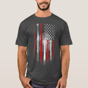 Amerikaanse vlag Baseball Flag TShirt Dad ma